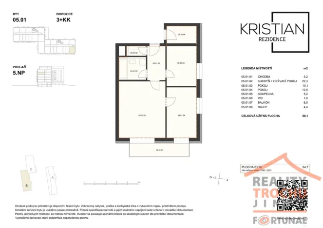 Prodej bytu 3+kk, Hradec Králové, Pod Zámečkem, 68 m2