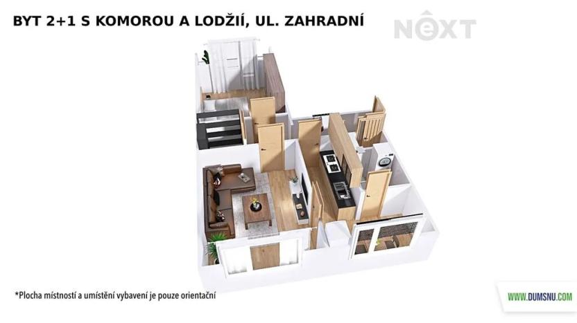 Pronájem bytu 2+1, Šumperk, Zahradní, 51 m2