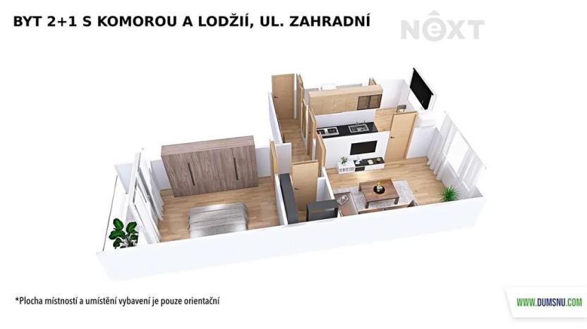 Pronájem bytu 2+1, Šumperk, Zahradní, 51 m2