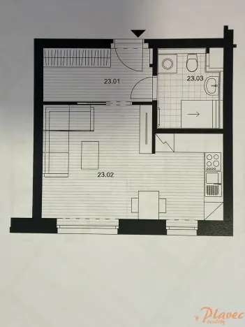 Pronájem bytu 1+kk, Hořovice, Pšeničná, 40 m2