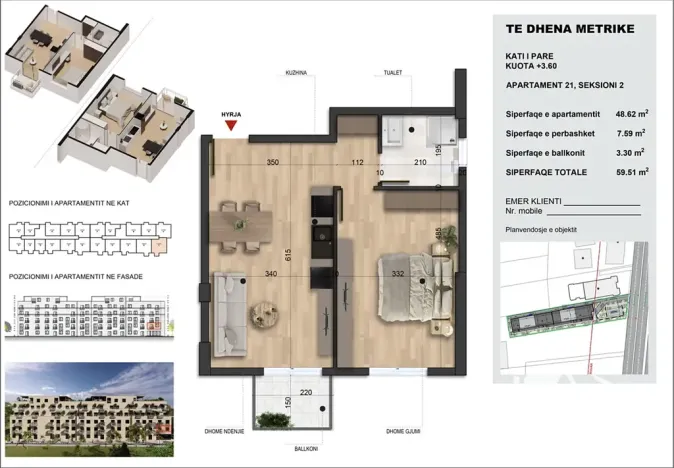 Prodej bytu 2+kk, Golem, Albánie, 59 m2