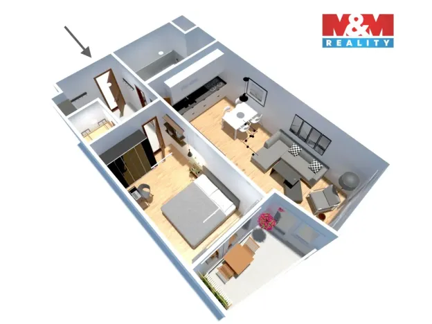 Prodej bytu 2+kk, Praha - Dolní Měcholupy, Honzíkova, 54 m2