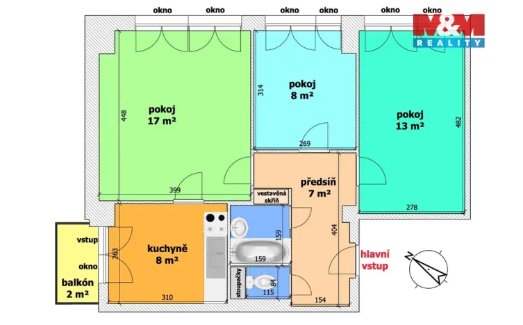 Prodej bytu 3+1, Ostrava - Moravská Ostrava, Nedbalova, 62 m2