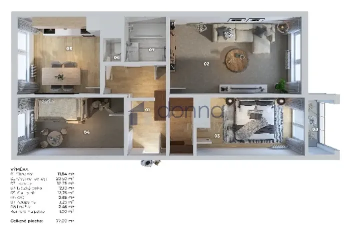 Pronájem bytu 3+1, Praha, Vybíralova, 77 m2