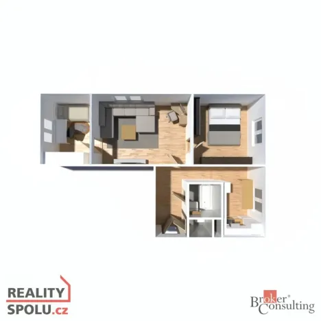 Prodej bytu 3+1, Orlová - Lutyně, Masarykova třída, 54 m2