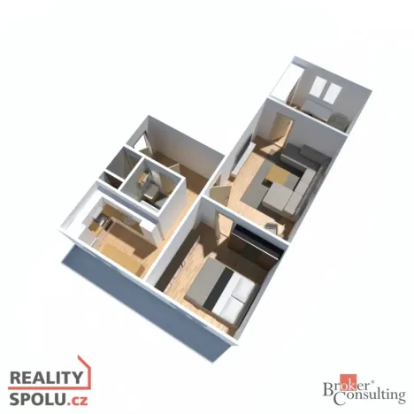 Prodej bytu 3+1, Orlová - Lutyně, Masarykova třída, 54 m2