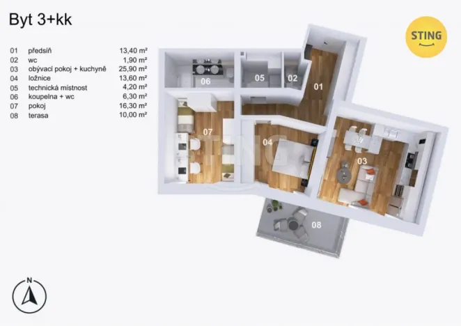 Prodej bytu 3+kk, Opava, Slezská, 82 m2