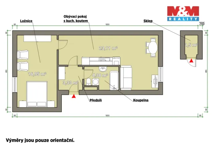 Prodej bytu 2+kk, Železná Ruda, Sklářská, 48 m2