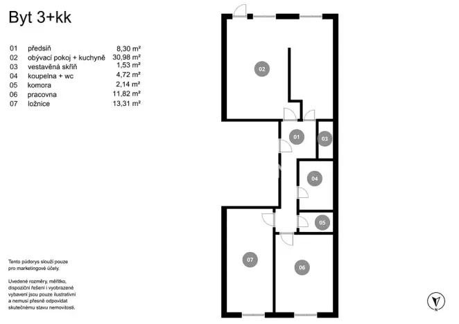 Prodej bytu 3+kk, Praha - Stodůlky, Bellušova, 71 m2
