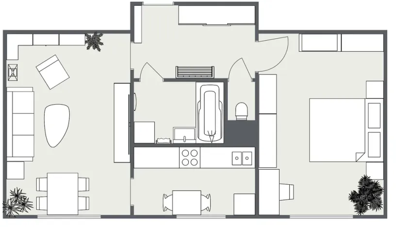 Pronájem bytu 2+1, Most, Jaroslava Vrchlického, 54 m2