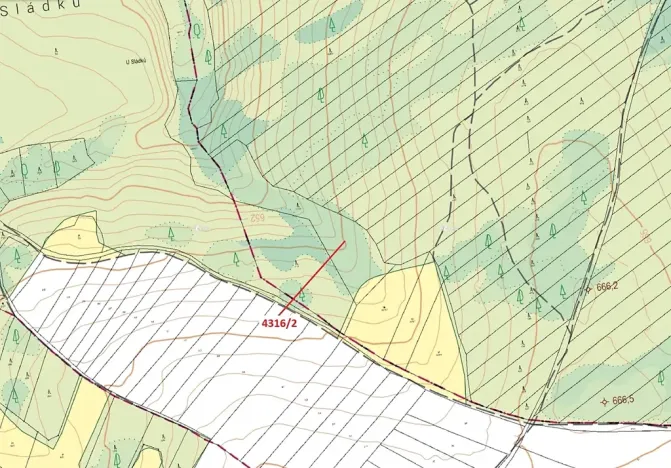 Dražba lesa, Opatov, 7085 m2
