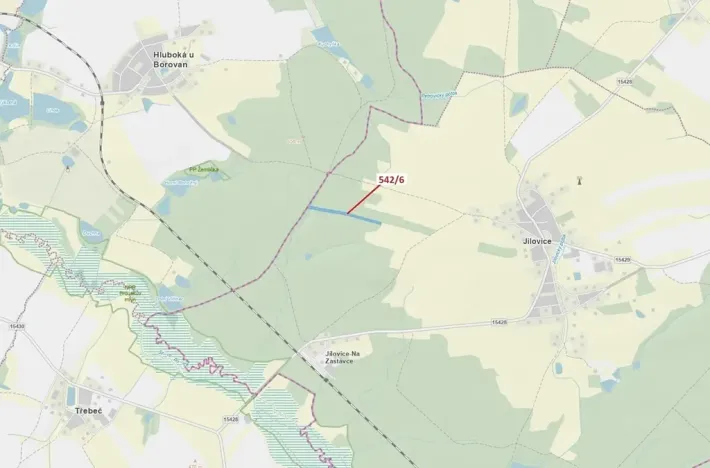 Dražba lesa, Jílovice, 13375 m2