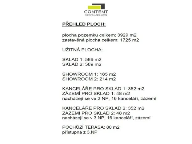 Pronájem skladu, Zlatníky-Hodkovice - Hodkovice, Technologická, 1154 m2