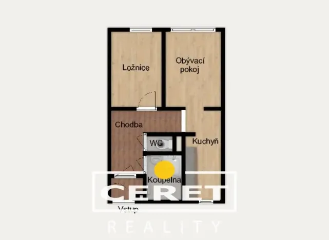 Prodej bytu 2+1, Žatec, Elišky Krásnohorské, 52 m2