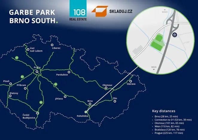 Pronájem skladu, Pohořelice, 19000 m2