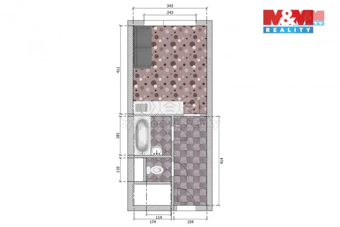 Pronájem bytu 1+kk, Praha - Hodkovičky, Pod lysinami, 25 m2