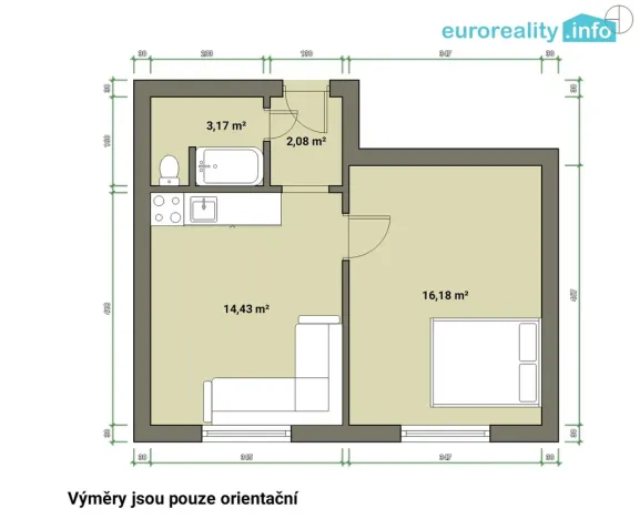 Prodej bytu 1+1, Luby, Tovární, 36 m2