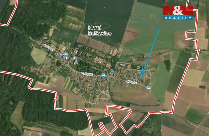 Prodej pozemku pro bydlení, Horní Beřkovice, 996 m2