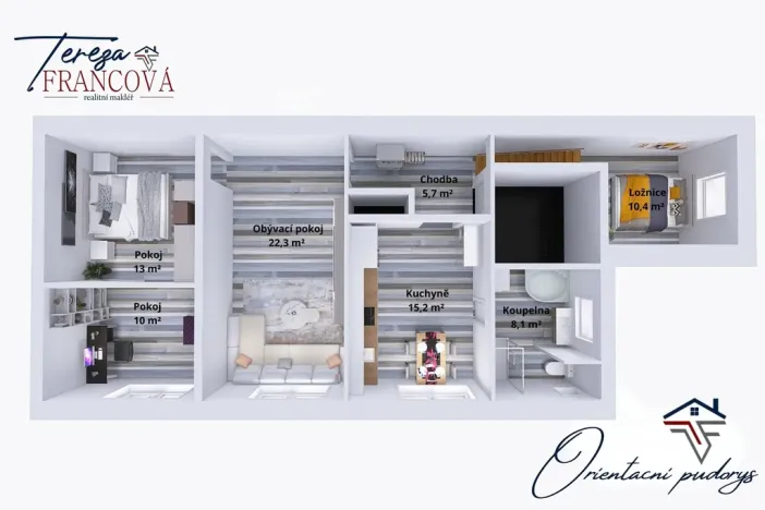 Prodej bytu 3+1, Prostějov, Krokova, 84 m2