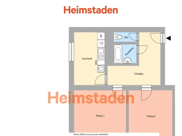 Pronájem bytu 2+1, Havířov - Město, Sadová, 56 m2