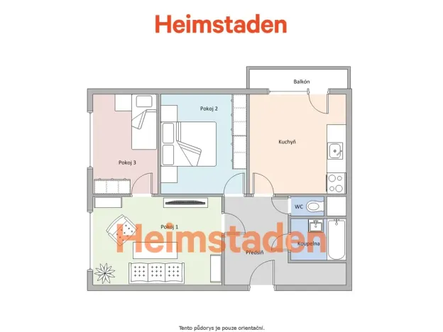 Pronájem bytu 3+1, Ostrava - Výškovice, Výškovická, 67 m2