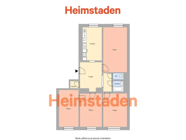 Pronájem bytu 4+1, Ostrava - Poruba, Alšova, 97 m2