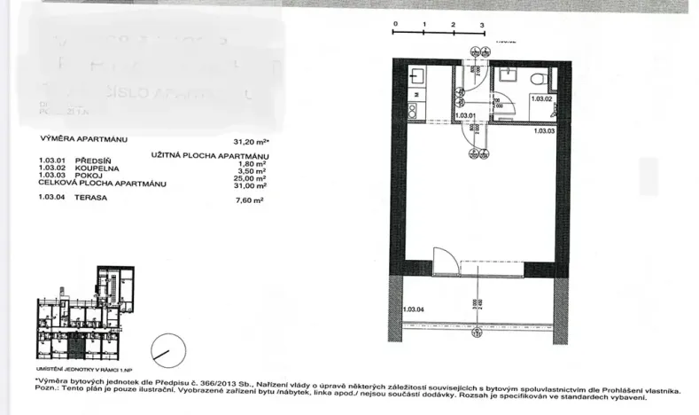 Prodej bytu 1+kk, Janov nad Nisou, 31 m2