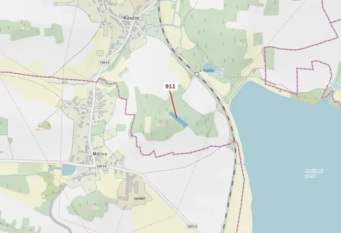 Dražba lesa, Kovčín, 2882 m2