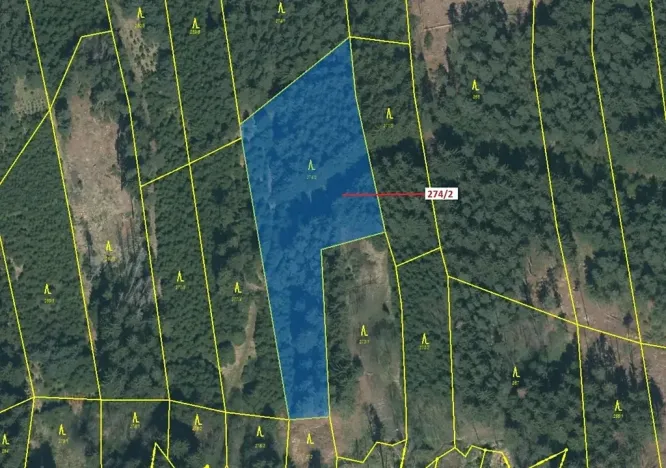 Dražba lesa, Psárov, 5348 m2