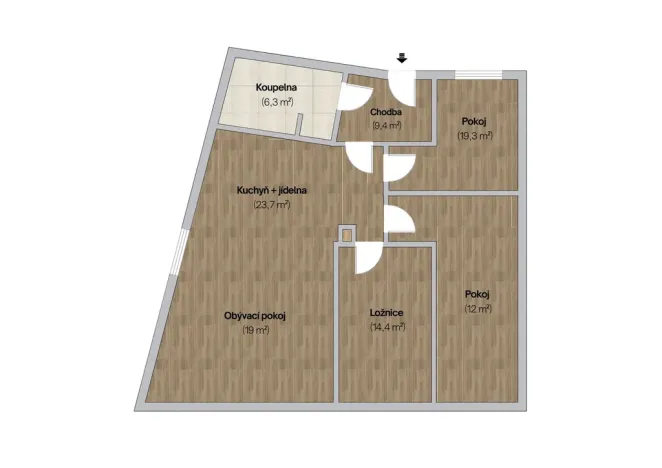 Prodej bytu 4+kk, Přísnotice, Žabčická, 104 m2