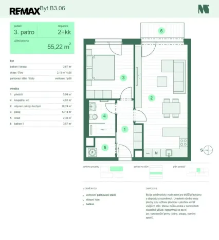 Prodej bytu 2+kk, Zlín, Tyršova, 52 m2