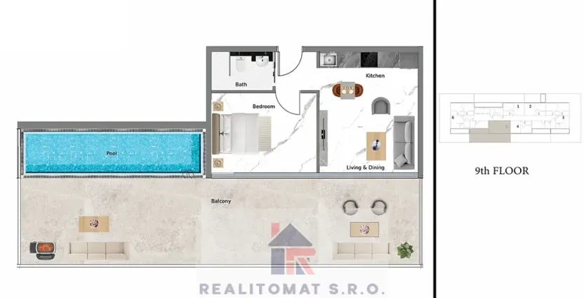 Prodej bytu 2+kk, Dubaj, Spojené arabské emiráty, 70 m2