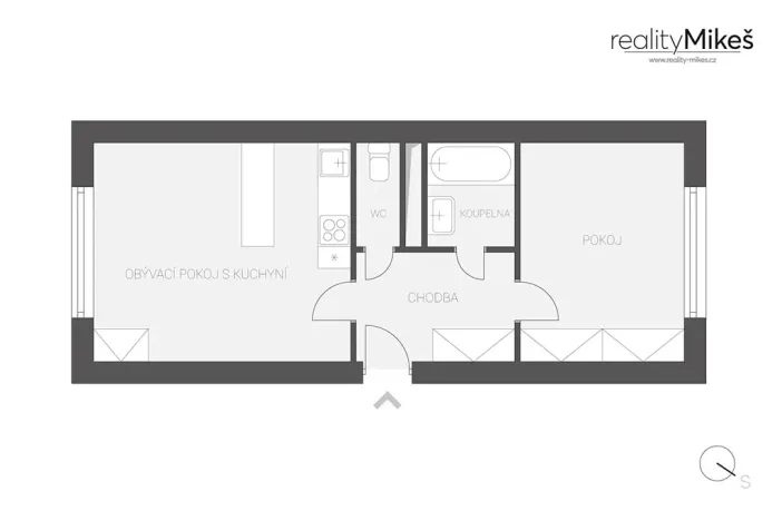 Prodej bytu 1+1, Železný Brod, Na Vápence, 41 m2