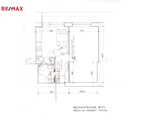 Pronájem bytu 1+1, Brno - Zábrdovice, Příkop, 38 m2