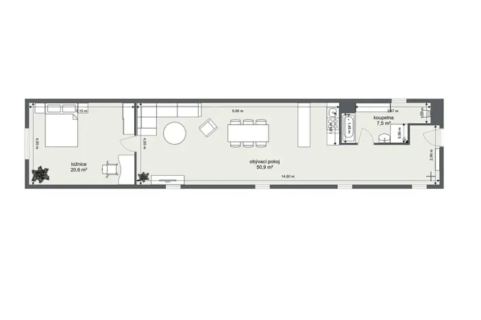 Prodej bytu 2+kk, Říčany, Říčanská, 79 m2