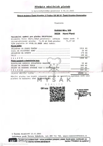 Prodej bytu 3+1, Horní Planá, Sídliště Míru, 71 m2