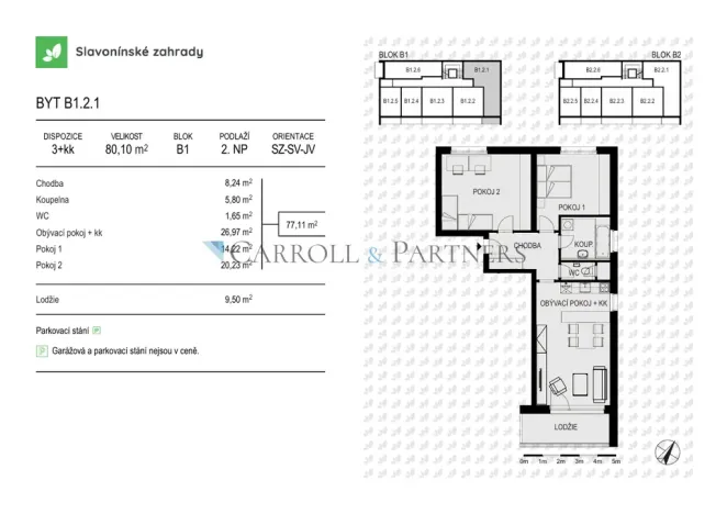 Prodej bytu 3+kk, Olomouc - Povel, Loudova, 80 m2