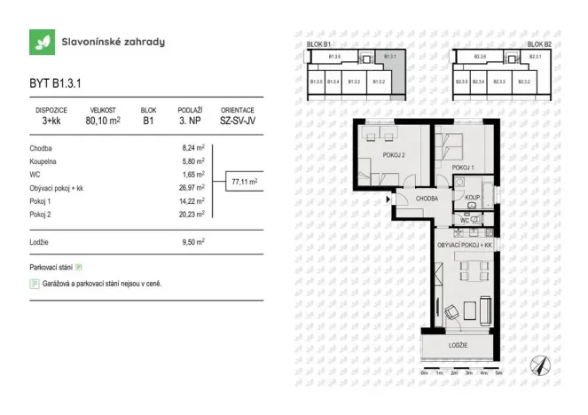 Prodej bytu 3+kk, Olomouc - Povel, Loudova, 80 m2