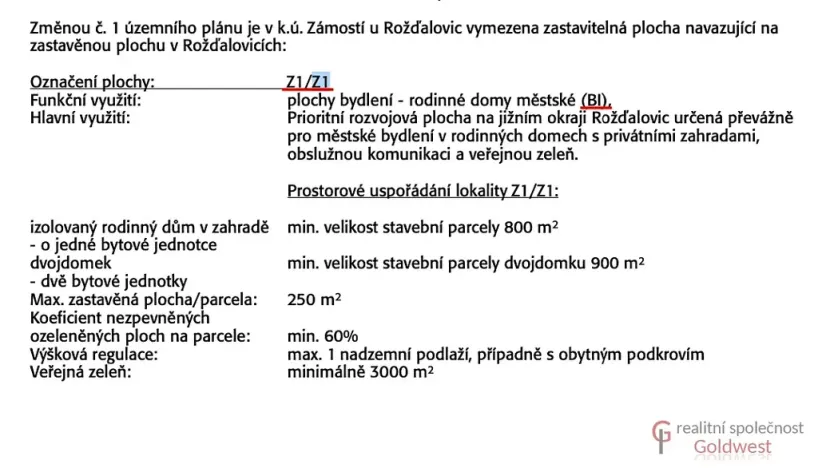 Prodej pozemku pro bydlení, Rožďalovice, 820 m2