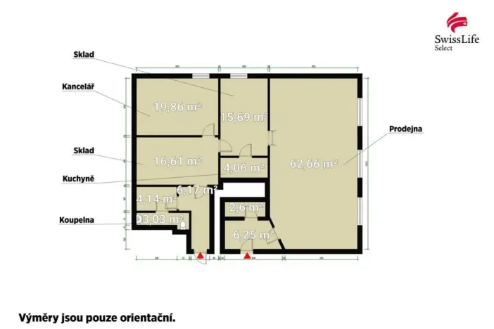 Pronájem obchodního prostoru, Starý Plzenec, Masarykovo náměstí, 141 m2