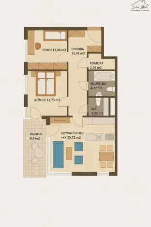 Prodej bytu 3+kk, Praha - Stodůlky, Svitákova, 71 m2