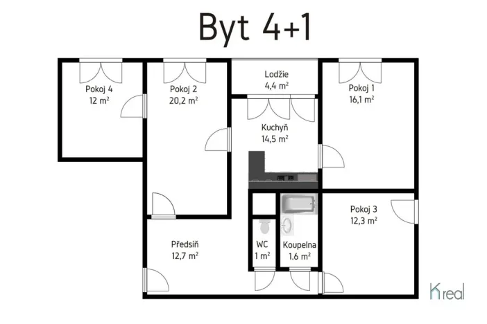 Prodej bytu 4+1, Karlovy Vary - Rybáře, U Koupaliště, 94 m2