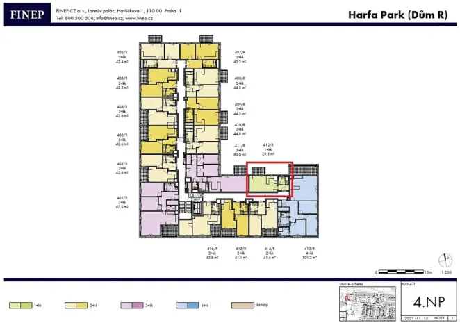 Prodej bytu 1+kk, Praha - Vysočany, Pod Harfou, 30 m2