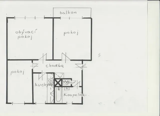 Prodej bytu 3+1, Čerčany, Družstevní, 64 m2