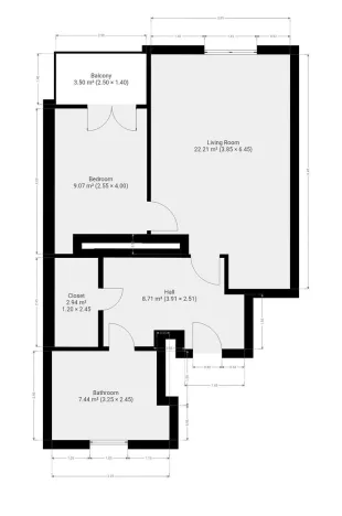 Pronájem bytu 2+kk, Praha - Vršovice, Bajkalská, 53 m2