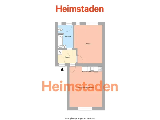 Pronájem bytu 2+kk, Ostrava - Michálkovice, Boháčova, 49 m2