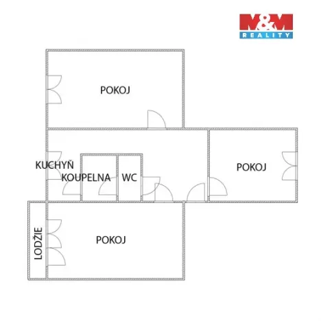 Prodej bytu 3+1, Klášterec nad Ohří, Na Vyhlídce, 66 m2