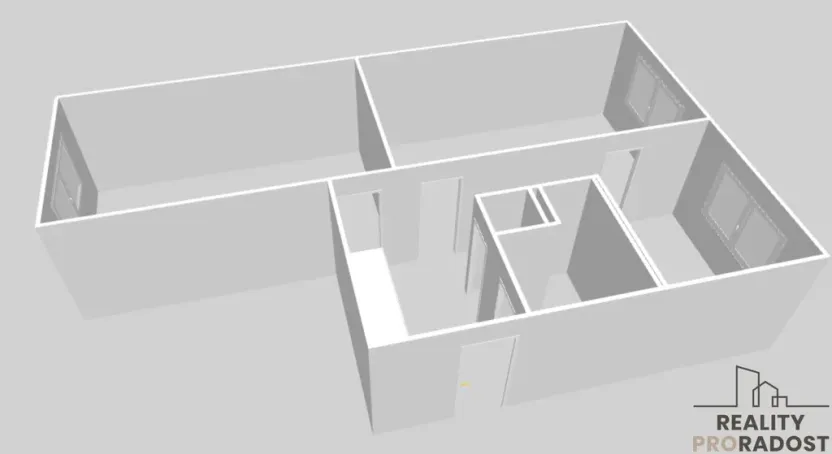 Prodej bytu 2+1, Chomutov, Bezručova, 64 m2