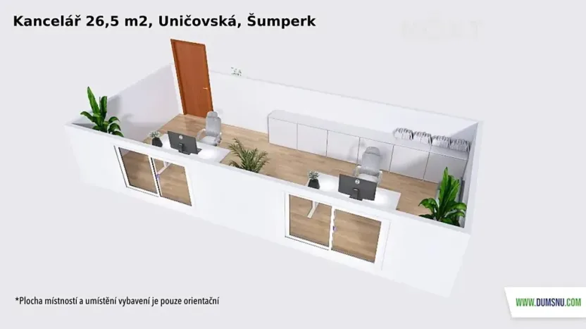 Pronájem kanceláře, Šumperk, Uničovská, 26 m2