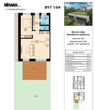 Prodej bytu 2+kk, Hradec Králové - Pražské Předměstí, Gočárova třída, 203 m2